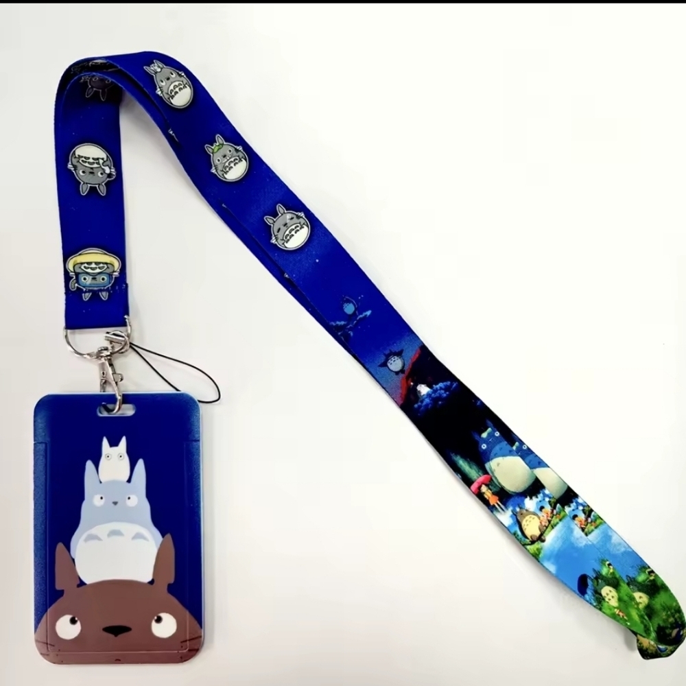 Blue Totoro Lanyard with ID Holder Studio Ghibli